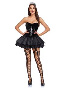 Conjunto de Disfraz de Halloween Dark Hell Widow 2026, Nuevo Conjunto de Minifalda Sexy para Mujer, Traje Gótico para Fiesta de Rol - Product Image 5