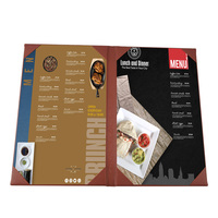 Porte-menu en cuir personnalisé pour restaurant, porte-menu de table pour restaurant, dossier de menu en cuir