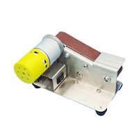 Mini meuleuse à bande 120W Meuleuse de table électrique avec bande abrasive pour le métal, le bois, l'affûtage des couteaux et les projets de bricolage