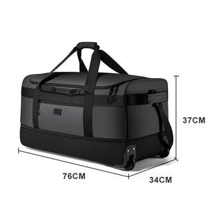 Bolsa de Lona Plegable Extra Grande de Poliéster con Bolsillos con Cremallera, Bolsillo Impermeable, para Gimnasio, Deportes, Viajes, Fin de Semana, Gran Capacidad - Product Image 2