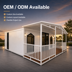 Casa Contenedor Moderna con Estructura de Acero y Porche, Impermeable, Resistente al Fuego, Expandible, para Uso en Exteriores - Product Image 1