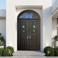 Porte principale en fer forgé de luxe, design de maison