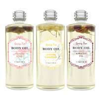 Label privé huile multi-usage 100% Pure Organic Natural Petal Nail Body Hair avec pétales