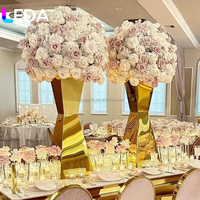 Vase en métal LEDA, décoration de table de mariage, centre de table, décoration de vase en métal pour la maison, décoration d'hôtel