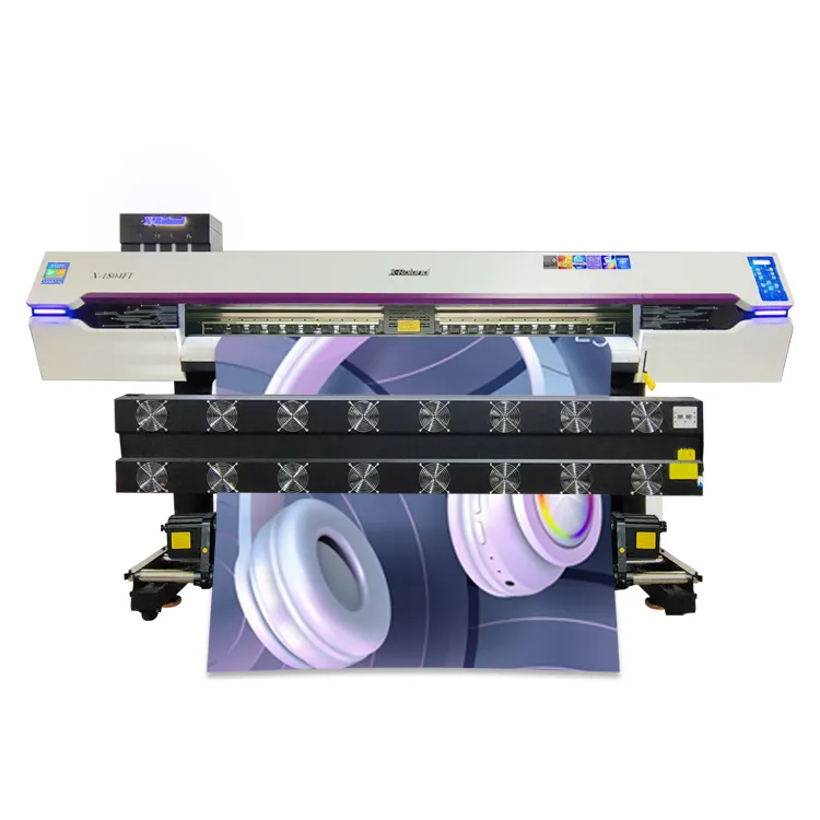 Doppia protezione di 4 testine di stampa stampante automatica a getto d'inchiostro I3200 grande formato Poster stampante