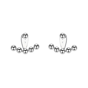 Stud Earrings With Multiple Beads Ball Shape Zinc Alloy Women's Party Fashion Jewelry Geometric Design ES-082 - Product Image 4