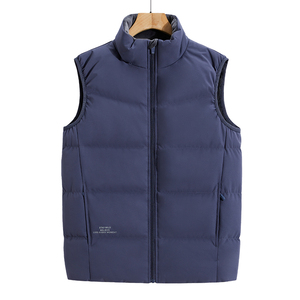 Veste en duvet décontractée en toile pour hommes avec fermeture à glissière et col montant pour l'automne hiver canard blanc haut chaud accessoires costumes - Product Image 4