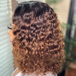 Peluca <span class=keywords><strong>de</strong></span> <span class=keywords><strong>Cabello</strong></span> Humano Virgen con Ondas <span class=keywords><strong>de</strong></span> Agua, Estilo Bob <span class=keywords><strong>Corto</strong></span>, con Encaje HD, Pre-Desplumada, Línea <span class=keywords><strong>de</strong></span> <span class=keywords><strong>Cabello</strong></span> Natural, <span class=keywords><strong>para</strong></span> Mujeres Negras - Product Image 4