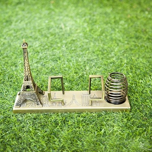 Più recente in metallo Eiffel Tower ufficio Organizer portapenne portacarte nome scatola <span class=keywords><strong>porta</strong></span> carte per la promozione decorazione della tavola da ufficio - Product Image 5