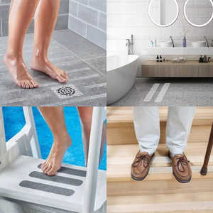 Cinta Antideslizante para Baño de PEVA Blanca, Tiras de Agarre con Patrón de Ondas para Bañera y Piso de Ducha, Resistente al Moho y Fácil de Limpiar - Product Image 6
