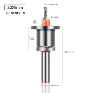 Foret fraise HSS de haute qualité à queue de 8 mm pour fraisage, extracteur de vis à bois et forets à alésage pour le travail du bois - Product Image 4