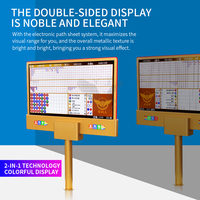 YH 12mm Led Casino Écran Ultra-Mince Baccarat Table Double Face Casino Moniteur Avec Bande Lumineuse Colorée Et 2 Mini Écrans