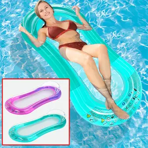 थोक नई शैली स्विमिंग पूल नाव झूला inflatable पूल फ्लोट लाउंज पानी कुर्सी जाल अस्थायी पूल लाउंज