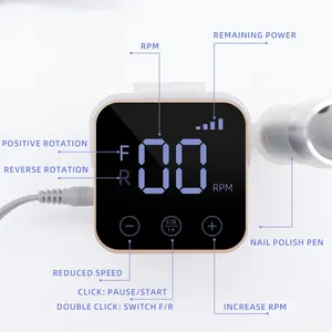 Lima Eléctrica para Uñas, Removedor de Uñas, Especial para Eliminar Piel Muerta, Recargable, con Lámpara Inteligente, Nuevo Modelo Plegable - Product Image 2