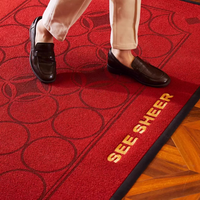 Tapis de porte moderne en polypropylène lavable, antimicrobien, adapté aux animaux domestiques, antidérapant, au design original, idéal pour les hôtels et les bureaux – Offre Spéciale