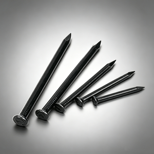 Industrial Grade Black Hardened Concrete Nails Factory Made Round Head Steel <b>Fasteners</b> for Masonry - Product Image 1