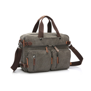 Maletín de negocios de lona duradera para <span class=keywords><strong>hombre</strong></span>, bolso cruzado simple y barato para ordenador portátil de 17 pulgadas para uso diario en la oficina - Product Image 6