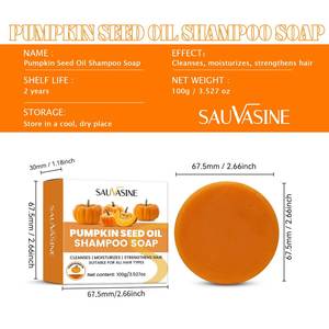 Nhãn Hiệu Riêng Hữu Cơ Bí Ngô Hạt Giống Dầu Thanh Xà Phòng Dầu Gội 100% Tự Nhiên Chiết Xuất Tóc Tăng cường Nuôi Dưỡng Dưỡng Ẩm - Product Image 5