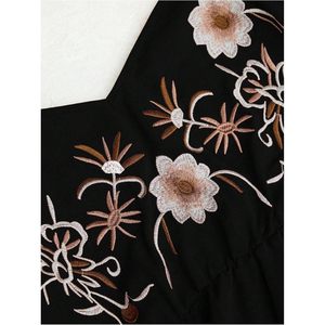 Women's Plus Size Western <b>Cowgirl</b> <b>Dress</b> Floral Embroidered Ruffle Short Sleeve A-Line Maxi Boho Country Outfit - Product Image 5