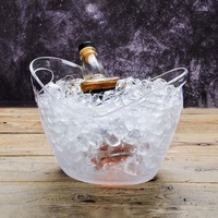 Seaux à bière Offre Spéciale Seau à glace en acrylique transparent Champagne Whisky Vodka Refroidisseur de vin