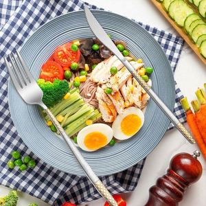 Custom Stainless Steel Cutlery Set 6pcs Per Bag Silverware-Dinner Fork Spoon Knife Weddings Gold Flatware Set - Product Image 6