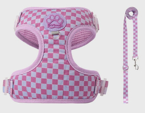 רתמת כלבים חדשה וחמודה, פוליאסטר מלא, אופנתית, לטיולים בחוץ, לחתולים, גורים וחיות מחמד - Product Image 5