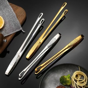 Pinzas para barbacoa coreanas de acero inoxidable 304 de 28 cm, extra largas y gruesas, para asar filetes, voltear y usar en la cocina. - Product Image 3