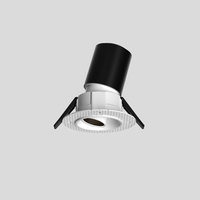 Spot encastré rond LED sans cadre, orientable, anti-éblouissement, compatible Dali Triac 0-10V, IP44 IP20, dimmable, COB