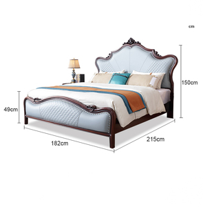 Ensembles de chambre à coucher 8 portes peints d'or antique de luxe ensembles de chambre à coucher roi d'or antique luxueux - Product Image 5