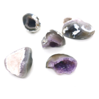 Vente en gros de cristaux de guérison en vrac Ocra Agate Geode Flamme pour souvenirs Cadeaux
