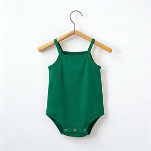 Ropa de <span class=keywords><strong>Verano</strong></span> sin Mangas para Bebés Recién Nacidos, 95% Bambú, 5% Elastano, Impresión Personalizada, Unisex, Mameluco para Bebés - Product Image 3