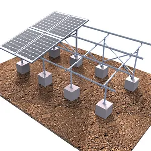 中国制造商开地铝太阳能光伏安装架太阳能电池板地面安装架系统