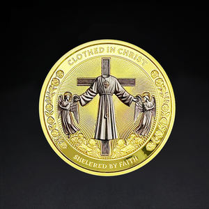 Moneta cristiana commemorativa Souvenir oro e argento placcato Gesù moneta di metallo artigianato vestito di Cristo - Product Image 2
