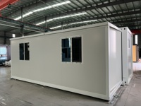Kit de maison extensible en conteneur 20FT/30FT/40FT, maison préfabriquée avec fenêtres et portes (BLANC, 20FT)