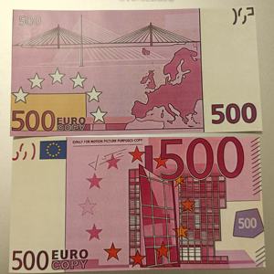 Billets de banque <span class=keywords><strong>euro</strong></span> de dessin animé en papier, accessoires de tir, pour utilisation en festival, fête, film, musique, et comme billets numériques factices - Product Image 2