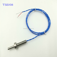 Capteur de température à thermocouple de type K en acier inoxydable avec fil bleu et bornes en U pour usage industriel