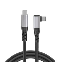 Kabel Pengisian Cepat dan Transfer Data USB Type C ke C Elbow 3.2 Gen1 PD 5Gbps untuk Headset Video VR Meta Oculus Quest