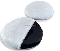 Applicateur de cire en velours pour detailing automobile OEM, éponge douce en microfibre à motif bloc pour le cirage de carrosserie, modèle ZTPM14