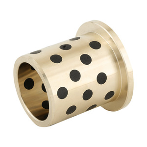 บูชทองเหลืองผสมกราไฟต์และทองแดงแบบมีหน้าแปลน แรงดันสูง ขนาดเส้นผ่านศูนย์กลางภายใน 5~30 มม. สำหรับงานยานยนต์และการสื่อสาร - Product Image 1