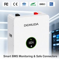 Batterie de stockage d'énergie domestique 51,2 V 100 Ah 5 kWh, murale, LiFePO4, Powerwall, avec cellules de qualité A certifiées CE, RoHS et UL, pour système solaire