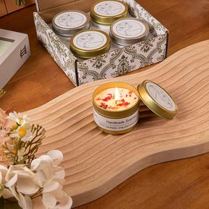 <b>Tin</b> Can Scented With Dried Flower Soy Wax Wedding Favor <b>Candle</b> for Bridesmaid Birthday Gift Home Decor - Product Image 4