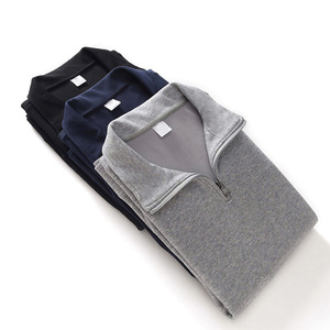 Nouveau modèle Automne Sweat-shirt Homme Streetwear Col Montant Demi-Zip Tricoté Oversize avec Logo Personnalisé - Product Image 6
