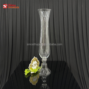 Jarrón <span class=keywords><strong>de</strong></span> Vidrio Grande en Forma <span class=keywords><strong>de</strong></span> Trompeta, Altura 3 pies, Transparente, para Decoración <span class=keywords><strong>de</strong></span> Bodas <span class=keywords><strong>y</strong></span> Eventos, Centro <span class=keywords><strong>de</strong></span> Mesa Floral - Product Image 3