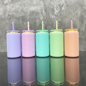 Magazzino USA 16oz polvere verniciata oro arcobaleno placcato sotto il metallo può tazze in acciaio inossidabile lattine di birra tazza - Product Image 2