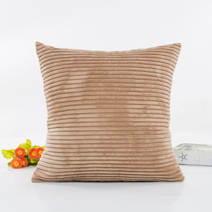 Taie d'oreiller décorative en velours côtelé texturé à rayures Supersoft Taie d'oreiller Housses de <span class=keywords><strong>coussin</strong></span> <span class=keywords><strong>Bleu</strong></span> marine pour usage domestique - Product Image 1