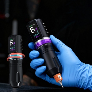 Machine à tatouer électronique sans fil permanente, stylo à cartouche, moteur sans noyau rechargeable, course de 4,0 mm réglable, batterie pour tatouage - Product Image 2