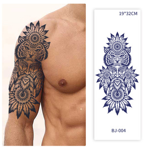 <span class=keywords><strong>Manga</strong></span> de <span class=keywords><strong>tatuaje</strong></span> temporal de medio brazo segura para la piel para hombres Diseño <span class=keywords><strong>tribal</strong></span> semipermanente impermeable - Product Image 4