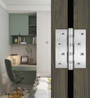 Charnière plate en acier inoxydable de 4 pouces pour porte en bois, avec roulement à billes en acier inoxydable, épaisseur 3,0 mm