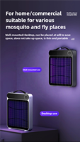 Lámpara Antimosquitos JZ Portátil Recargable con Luz UV Sólida, Cargador USB, Carcasa de ABS, Trampa para Moscas con Descarga Eléctrica, Ecológica