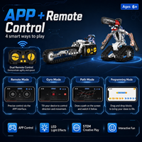 Robot Motosierra 5 en 1, Multifuncional, Control Remoto, Bloques de Construcción, Programación, Juguete Educativo de Plástico para Niños de 5 a 7 Años